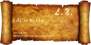 Léh Nilla névjegykártya